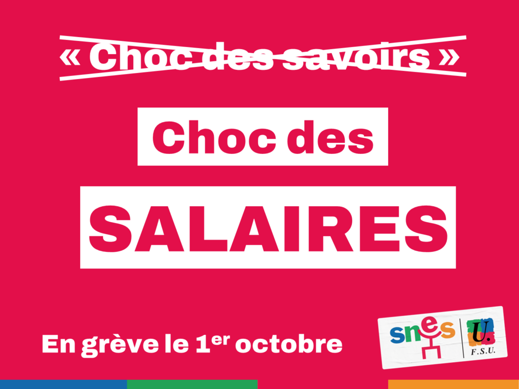 Choc des salaires : en grève le 1er octobre