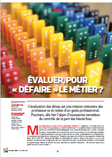 Evaluer pour défaire le métier