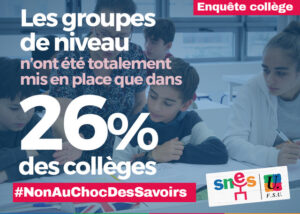 Enquête groupes de niveau